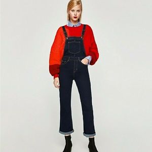 Zara denim overalls